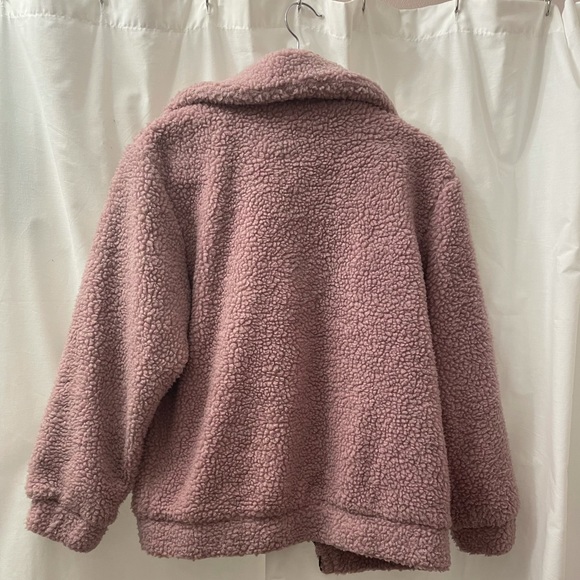 Mauve teddy coat - Picture 2 of 3